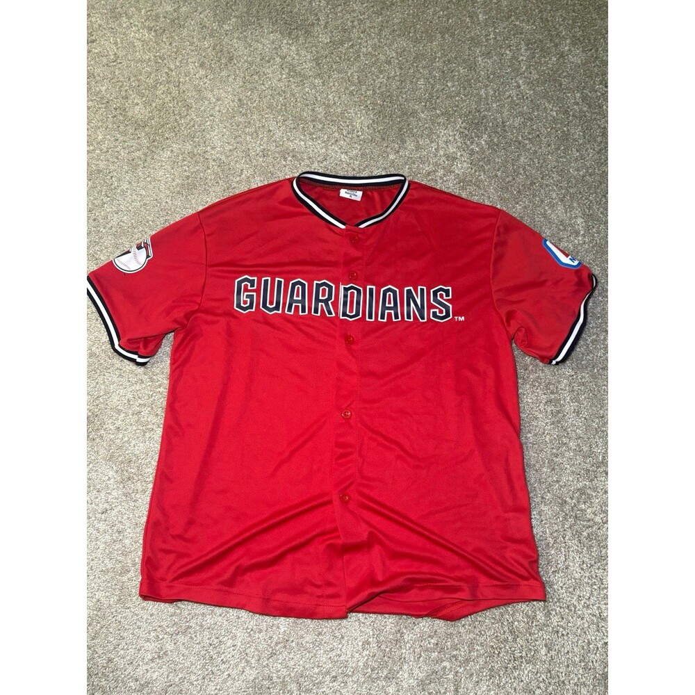 BDA Sports Cleveland Guardians MLB Baseball Jersey Red Clase #48 Size XL
